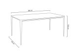Stół SLIM 180x90 biały, czarny -          ceramiczny marmur, aluminium - obrazek 6