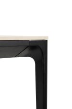 Stół SLIM 180x90 biały, czarny -          ceramiczny marmur, aluminium - obrazek 2