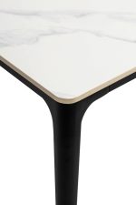 Stół SLIM 180x90 biały, czarny -          ceramiczny marmur, aluminium - obrazek 3