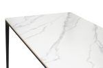 Stół SLIM 180x90 biały, czarny -          ceramiczny marmur, aluminium - obrazek 4