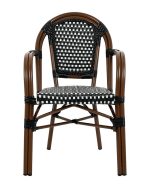 Krzesło ogrodowe CAFE PARIS ARM brązowe   rattan - obrazek 4