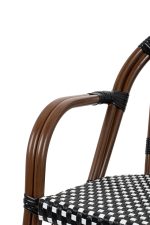 Krzesło ogrodowe CAFE PARIS ARM brązowe   rattan - obrazek 5