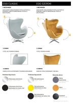 Fotel EGG SZEROKI VELVET czarny.50 - welur, podstawa stal - obrazek 2