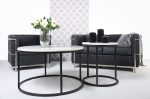 Sofa dwuosobowa SOFT LC2 czarna - włoska skóra naturalna, metal - obrazek 4