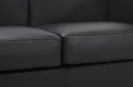 Sofa trzyosobowa SOFT LC2 czarna - włoska skóra naturalna, metal - obrazek 5