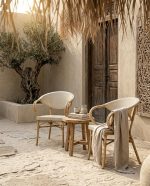 Krzesło ogrodowe CAFE BISTRO PARIS ARM    beżowe rattan - obrazek 6