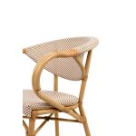 Krzesło ogrodowe CAFE BISTRO PARIS ARM    beżowe rattan - obrazek 5