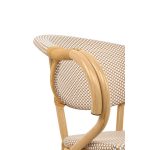 Krzesło ogrodowe CAFE BISTRO PARIS ARM    beżowe rattan - obrazek 8