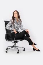 Fotel biurowy AERON PRESTIGE PLUS chrom  - skóra naturalna, aluminium - obrazek 2