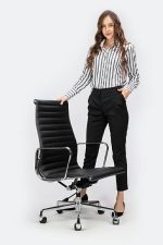 Fotel biurowy AERON PRESTIGE PLUS chrom  - skóra naturalna, aluminium - obrazek 4