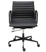 Fotel biurowy BODY PRESTIGE PLUS czarny  - skóra naturalna, aluminium - obrazek 10