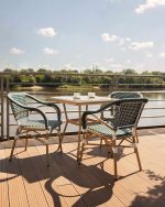 Krzesło ogrodowe CAFE MIRAMAR turkus /    morski rattan - obrazek 8