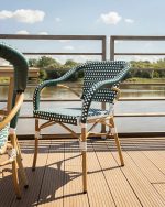 Krzesło ogrodowe CAFE MIRAMAR turkus /    morski rattan - obrazek 10