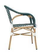 Krzesło ogrodowe CAFE MIRAMAR turkus /    morski rattan - obrazek 2
