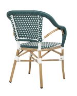 Krzesło ogrodowe CAFE MIRAMAR turkus /    morski rattan - obrazek 3