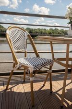 Krzesło ogrodowe CAFE PARIS białe rattan - obrazek 9