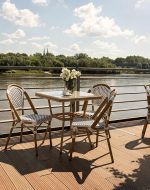 Krzesło ogrodowe CAFE PARIS białe rattan - obrazek 8