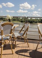 Krzesło ogrodowe CAFE PARIS białe rattan - obrazek 10