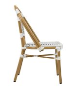 Krzesło ogrodowe CAFE PARIS białe rattan - obrazek 2