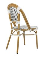 Krzesło ogrodowe CAFE PARIS białe rattan - obrazek 3