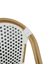 Krzesło ogrodowe CAFE PARIS białe rattan - obrazek 5