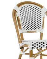 Krzesło ogrodowe CAFE PARIS białe rattan - obrazek 4