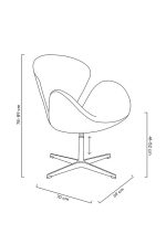 Fotel SWAN PREMIUM regulowany czerwony - obrazek 2