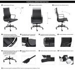 Fotel biurowy AERON PRESTIGE PLUS czarny - skóra naturalna, aluminium - obrazek 9