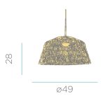 NEW GARDEN lampa wisząca AMALFI 50 INDOOR - obrazek 2
