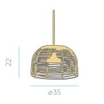 NEW GARDEN lampa wisząca BOSSA 20 HANG IN&OUT BATTERY - obrazek 2