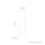 NEW GARDEN lampa ogrodowa GRACE 140  BATTERY biała - obrazek 8