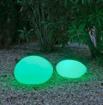 NEW GARDEN lampa ogrodowa PETRA 60 SOLAR & BATTERY biała - obrazek 2