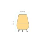 NEW GARDEN lampa stołowa SAONA 30 IN&OUT BATTERY - obrazek 6