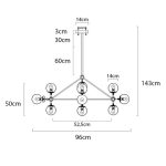MOOSEE lampa wisząca PLANETARIO 10        czarna - klosze dymione - obrazek 8