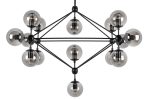 MOOSEE lampa wisząca PLANETARIO 15        czarna - klosze dymione