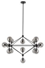 MOOSEE lampa wisząca PLANETARIO 15        czarna - klosze dymione - obrazek 2