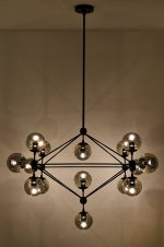 MOOSEE lampa wisząca PLANETARIO 15        czarna - klosze dymione - obrazek 3