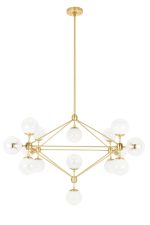 MOOSEE lampa wisząca PLANETARIO 15 GOLD   złota - klosze szronione - obrazek 2