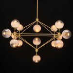 MOOSEE lampa wisząca PLANETARIO 15 GOLD   złota - klosze szronione - obrazek 6