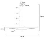 MOOSEE lampa wisząca APOLLO 1 czarna -    szczotkowane złoto - obrazek 8
