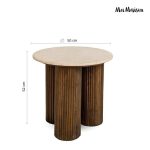 MaMaison stolik RAGNO 50 marmur / drewno - obrazek 7