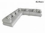 MaMaison sofa narożna ogrodowa ALEXANDER  szara (poduszki i pokrowiec w zestawie) - obrazek 2