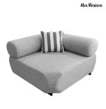 MaMaison sofa narożna ogrodowa ALEXANDER  szara (poduszki i pokrowiec w zestawie) - obrazek 8