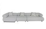 MaMaison sofa ogrodowa ALEXANDER szara    (poduszki i pokrowiec w zestawie)