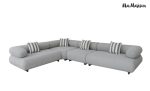 MaMaison sofa narożna ogrodowa ALEXANDER  4 szara (poduszki i pokrowiec w zestawie) - obrazek 2