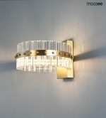 MOOSEE lampa ścienna SATURNUS WALL złota - LED, kryształ, stal szczotkowana - obrazek 4