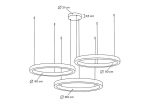 MOOSEE lampa wisząca RING 80 + 80 + 100   złota na jednej podsufitce - obrazek 6