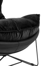 Fotel OTILIA STAND VELVET czarny - obrazek 8