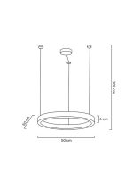 MOOSEE lampa wisząca RING LUXURY 50  złota - obrazek 6