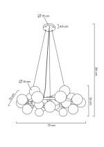MOOSEE lampa wisząca COSMO 72 złota - obrazek 9